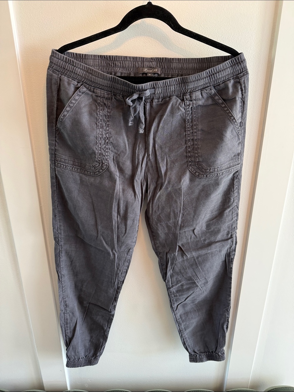 Casual Gray Drawstring Women Jogger Pants